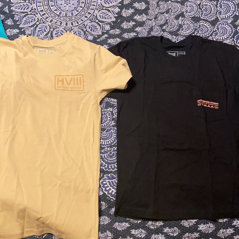 Lot of 2 HVIII Brand T-shirts